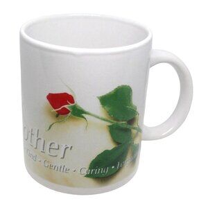 Mother Ceramic Mug With Red Rose Design & Loving Messages